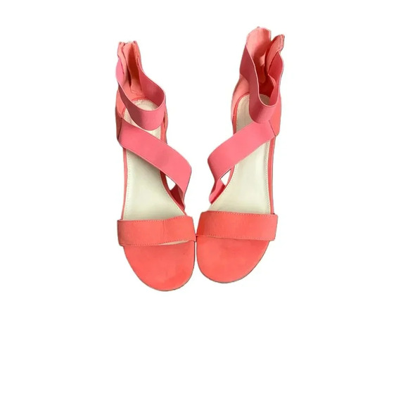 Liz‎ Claiborne Salmon Pink Low Square Heel Dress Shoes Size 9.5 - Picture 1 of 10